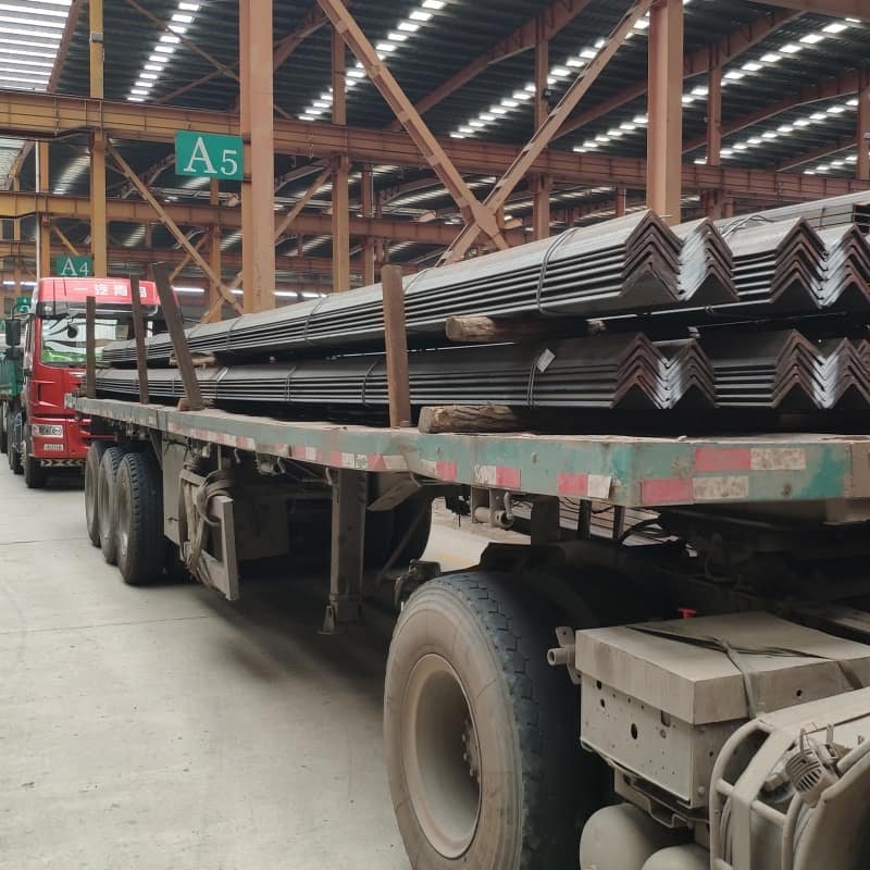 Professional container loading of Angle Steel for international shipping