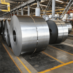 Close-up view of SPCC grade cold rolled steel coil featuring a smooth, bright, and defect-free surface ideal for painting and coating