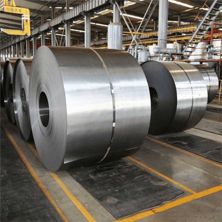Close-up view of SPCC grade cold rolled steel coil featuring a smooth, bright, and defect-free surface ideal for painting and coating