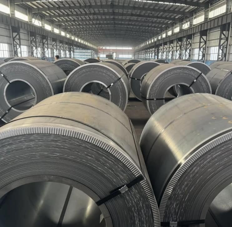 Large inventory of prime Cold Rolled Steel Coils (SPCC/DC01) in Ruicheng Steel warehouse, showing massive supply capacity for global export