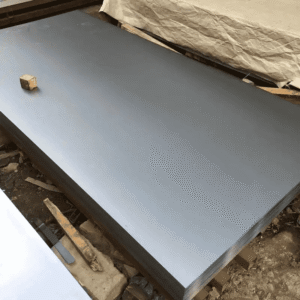 Close-up view of SPCC cold rolled steel sheet surface showing a clean and bright finish