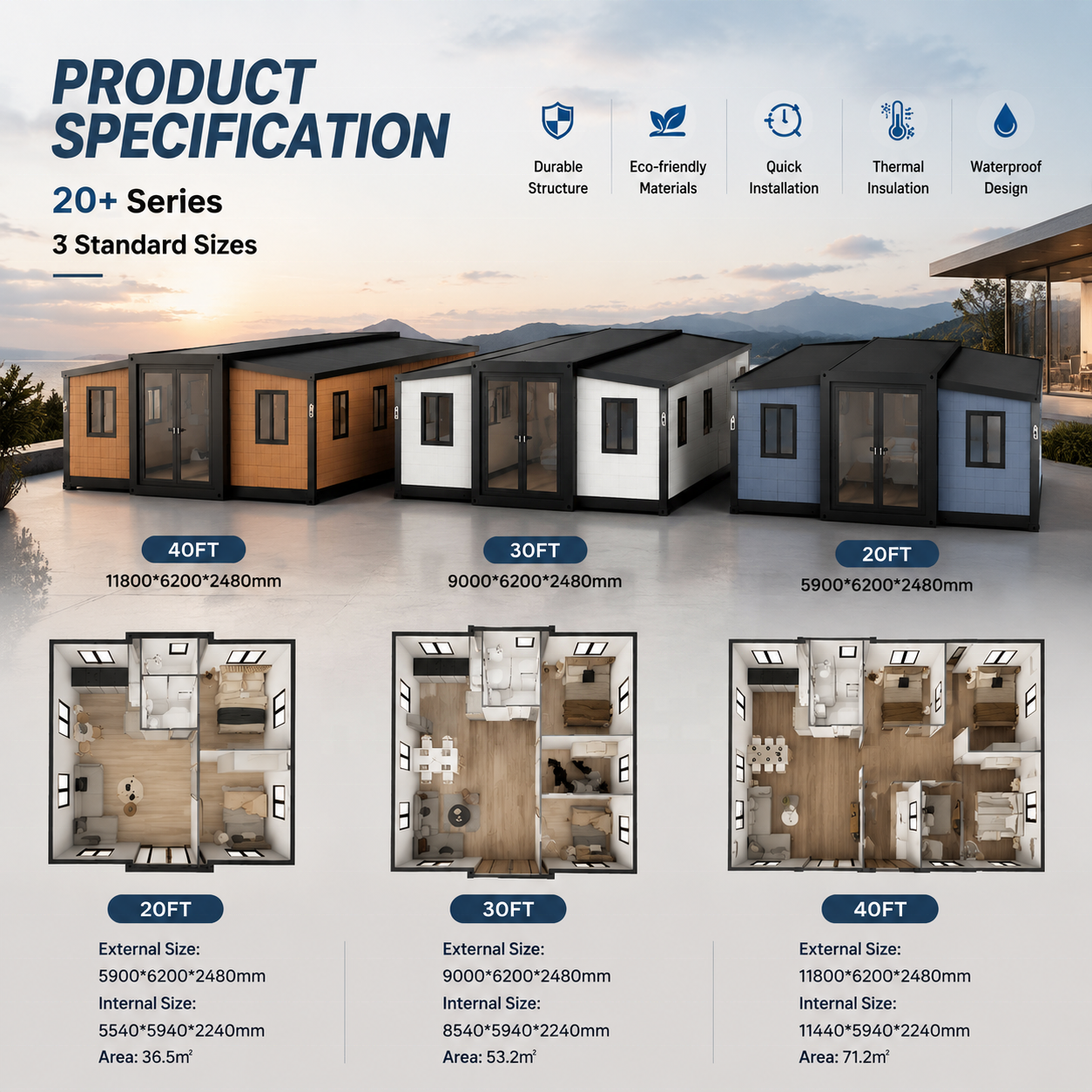 Expandable Folding Container House Render 2